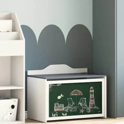 vidaXL Creatieve opslag voor kinderen ROROS Grijs en Wit Bewerkt hout