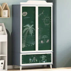 vidaXL Creatieve opslag voor kinderen ROROS Grijs en Wit Bewerkt hout