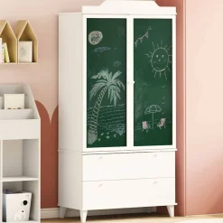 vidaXL Creatieve opslag voor kinderen ROROS Wit 90 x 45 x 180 cm