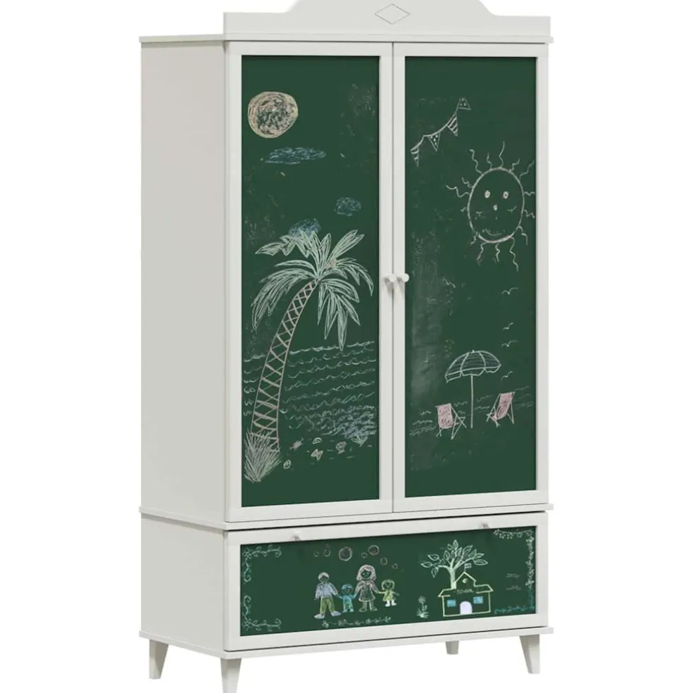 vidaXL Creatieve opslag voor kinderen ROROS Wit 90 x 45 x 165 cm