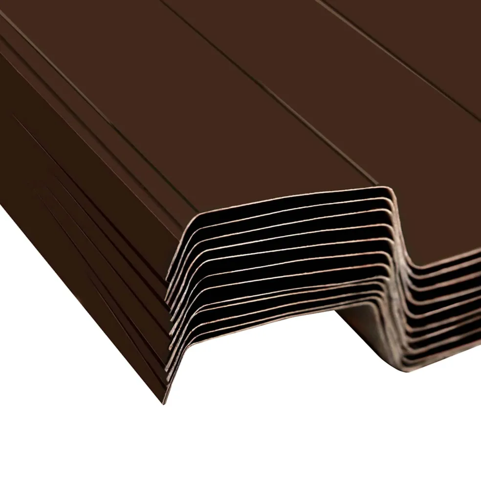 vidaXL Dakpaneel 12 st Bruin 129 x 45 cm Gegalvaniseerd staal