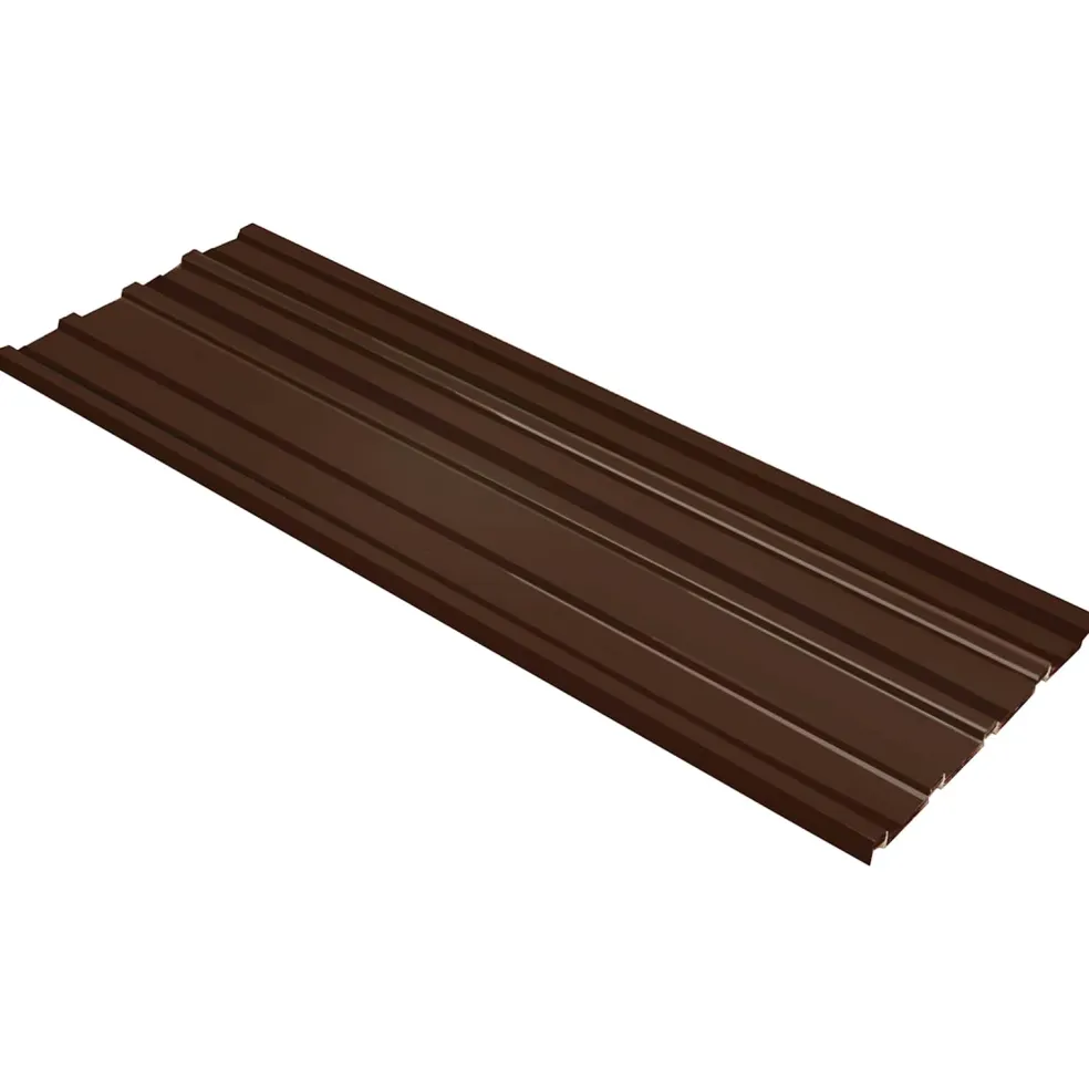 vidaXL Dakpaneel 12 st Bruin 129 x 45 cm Gegalvaniseerd staal