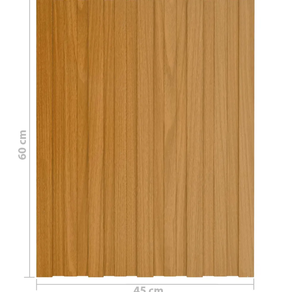 vidaXL Dakpaneel 12 st Naturel 60 x 45 cm Verzinkt staal