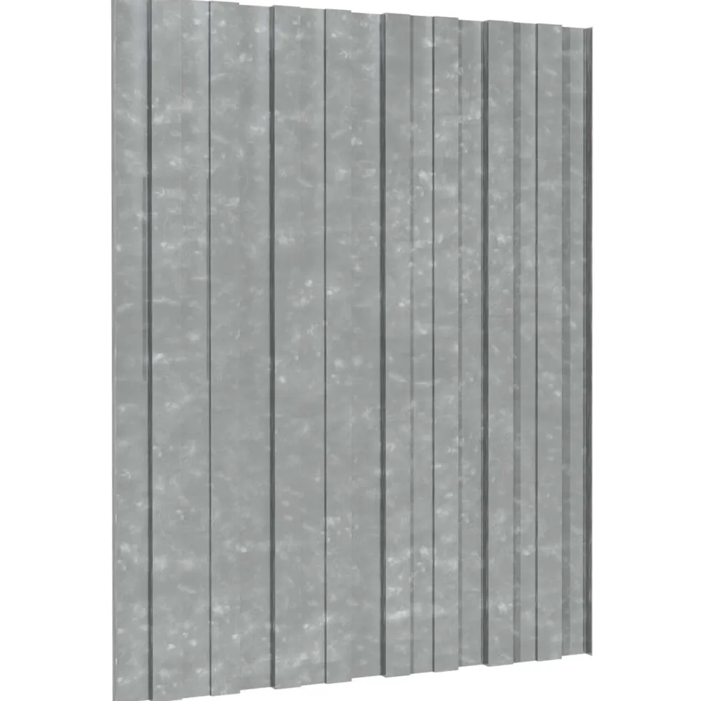 vidaXL Dakpaneel 36 st zilver 60 x 45 cm Verzinkt staal