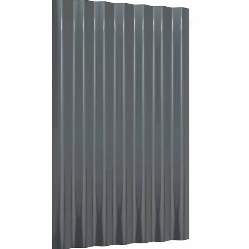 vidaXL Dakpanelen 12 st 60x36 cm gegalvaniseerd staal antracietkleurig