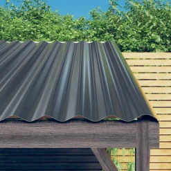 vidaXL Dakpanelen 12 st 60x36 cm gegalvaniseerd staal antracietkleurig