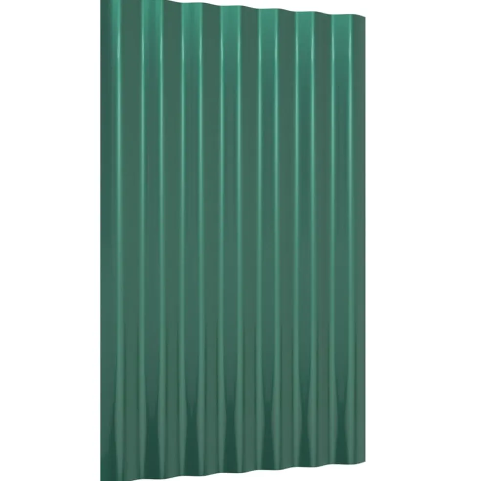 vidaXL Dakpanelen 12 st 60x36 cm gegalvaniseerd staal groen