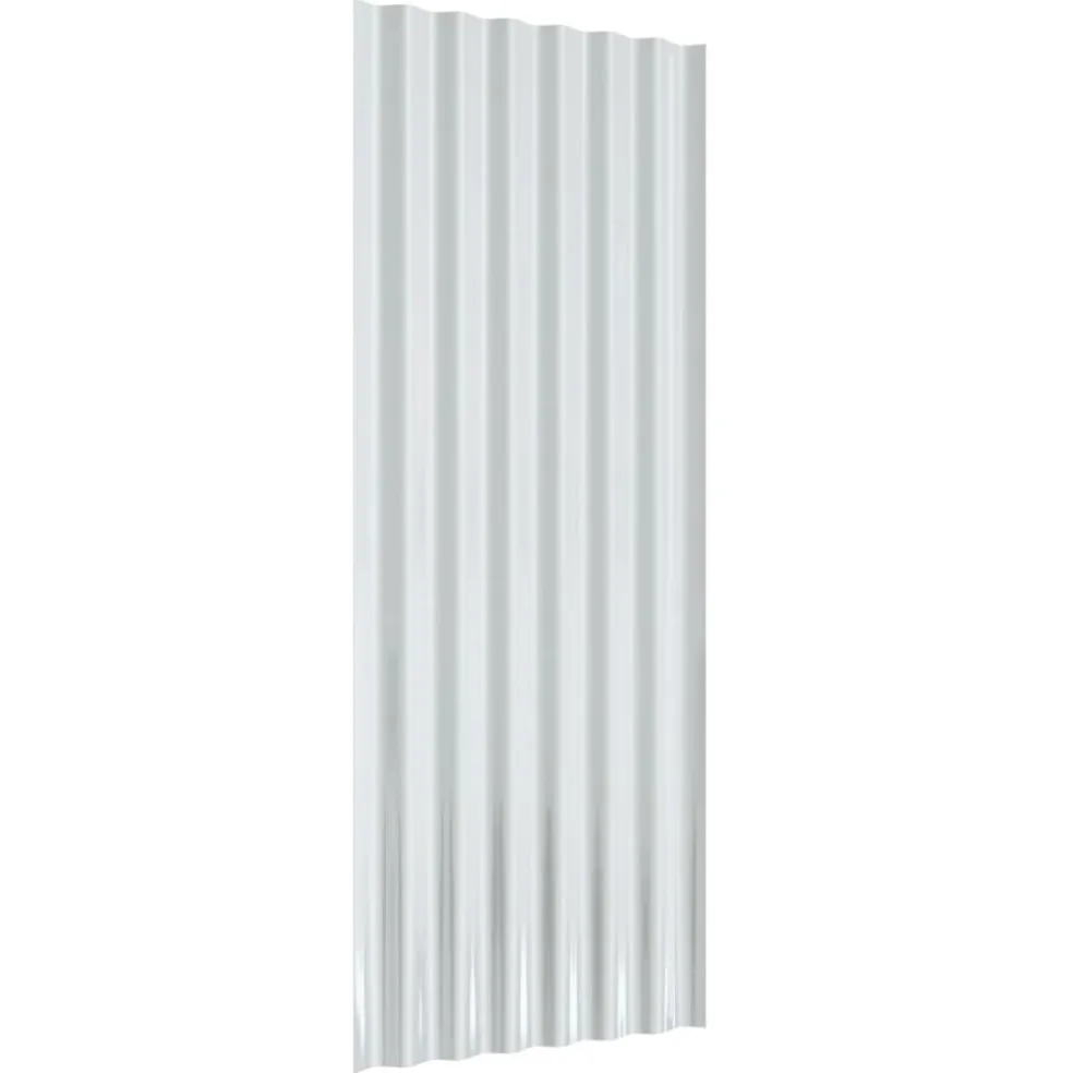 vidaXL Dakpanelen 12 st 100x36 cm gegalvaniseerd staal bruin