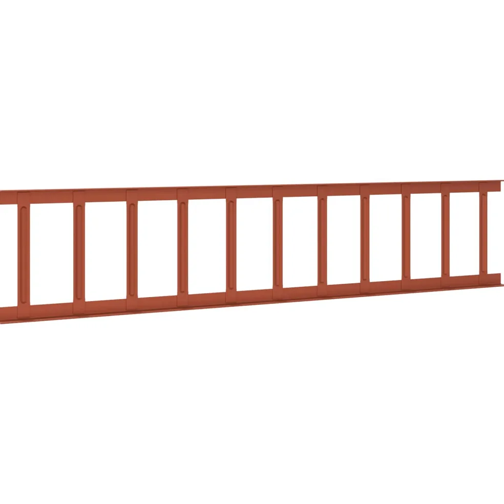 vidaXL Dak sneeuwbeugel Rood 100 x 2,5 x 20 cm Staal