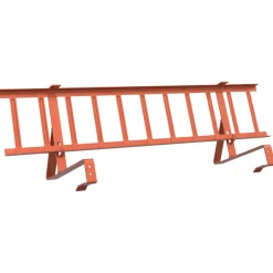 vidaXL Dak sneeuwbeugel Rood 300 x 29,5 x 34,5 cm Staal