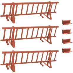 vidaXL Dak sneeuwbeugel Rood 300 x 29,5 x 34,5 cm Staal