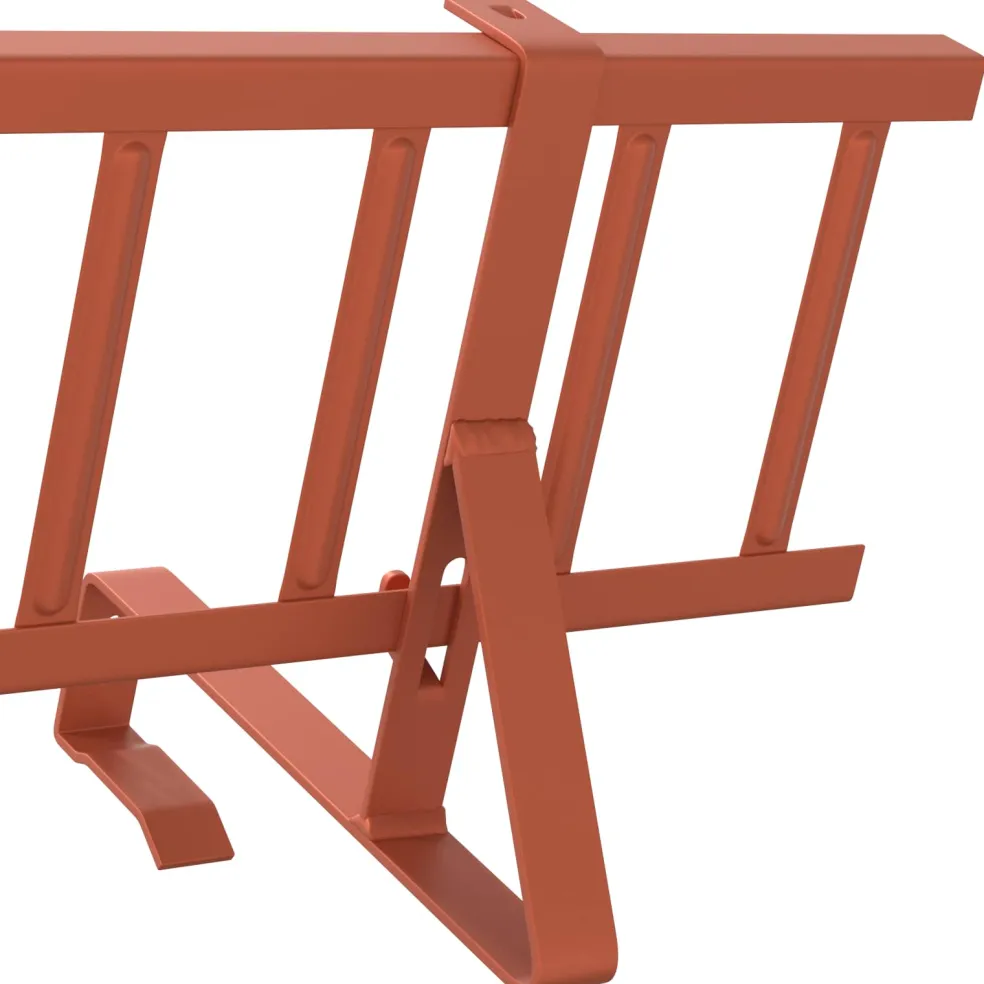 vidaXL Dak sneeuwbeugel Rood 300 x 29,5 x 34,5 cm Staal