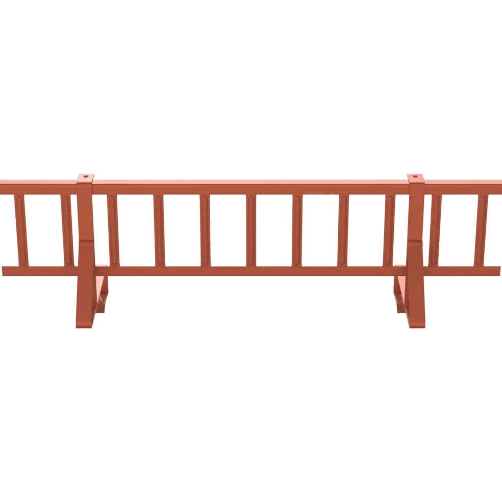 vidaXL Dak sneeuwbeugel Rood 300 x 29,5 x 34,5 cm Staal