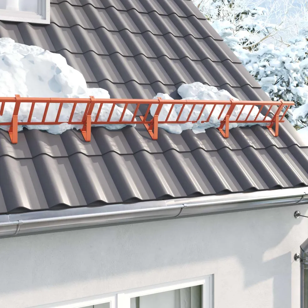 vidaXL Dak sneeuwbeugel Rood 300 x 29,5 x 34,5 cm Staal