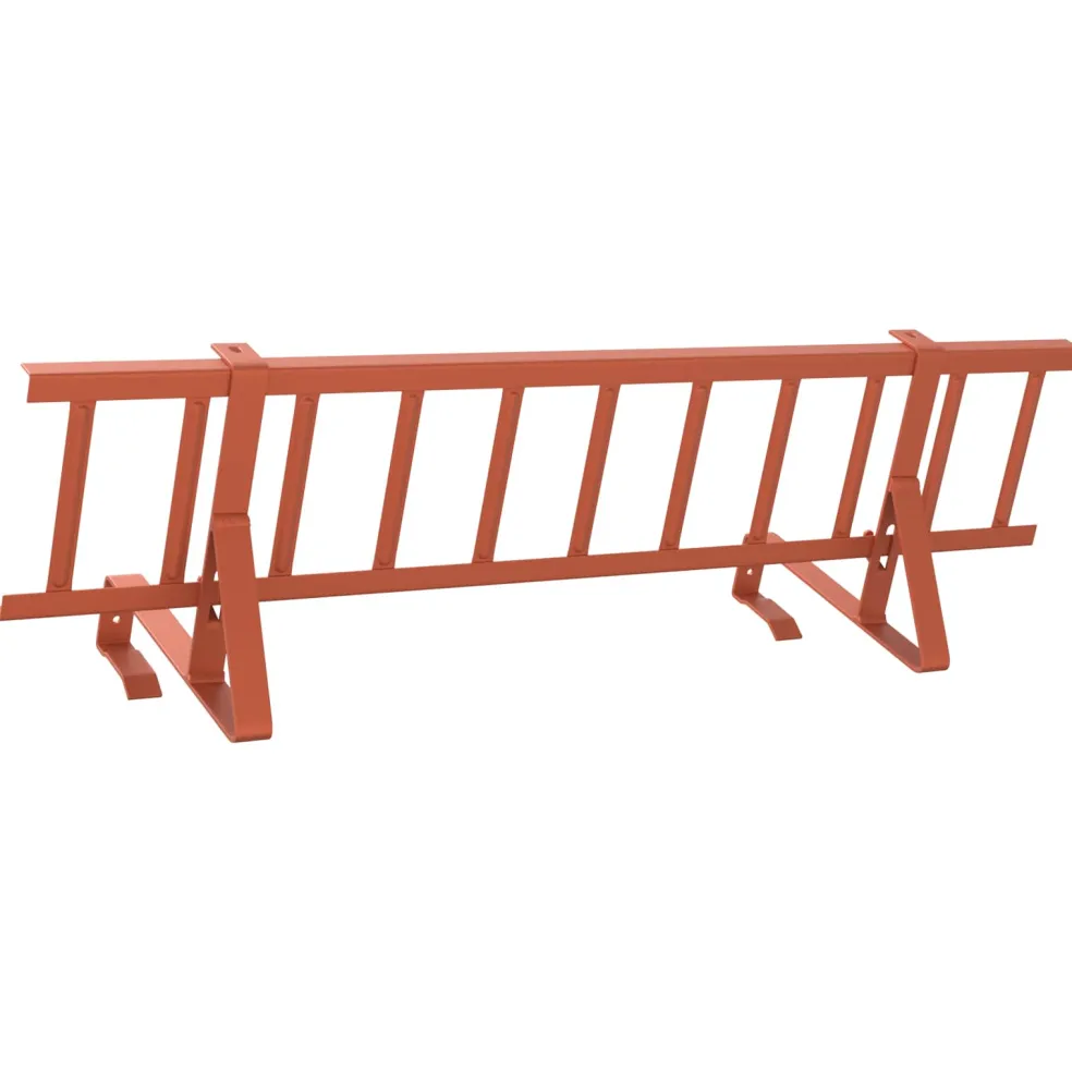 vidaXL Dak sneeuwbeugel Rood 300 x 29,5 x 34,5 cm Staal