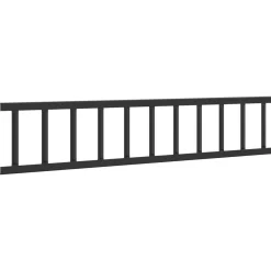vidaXL Dak sneeuwbeugel Zwart 100 x 2,5 x 20 cm Staal