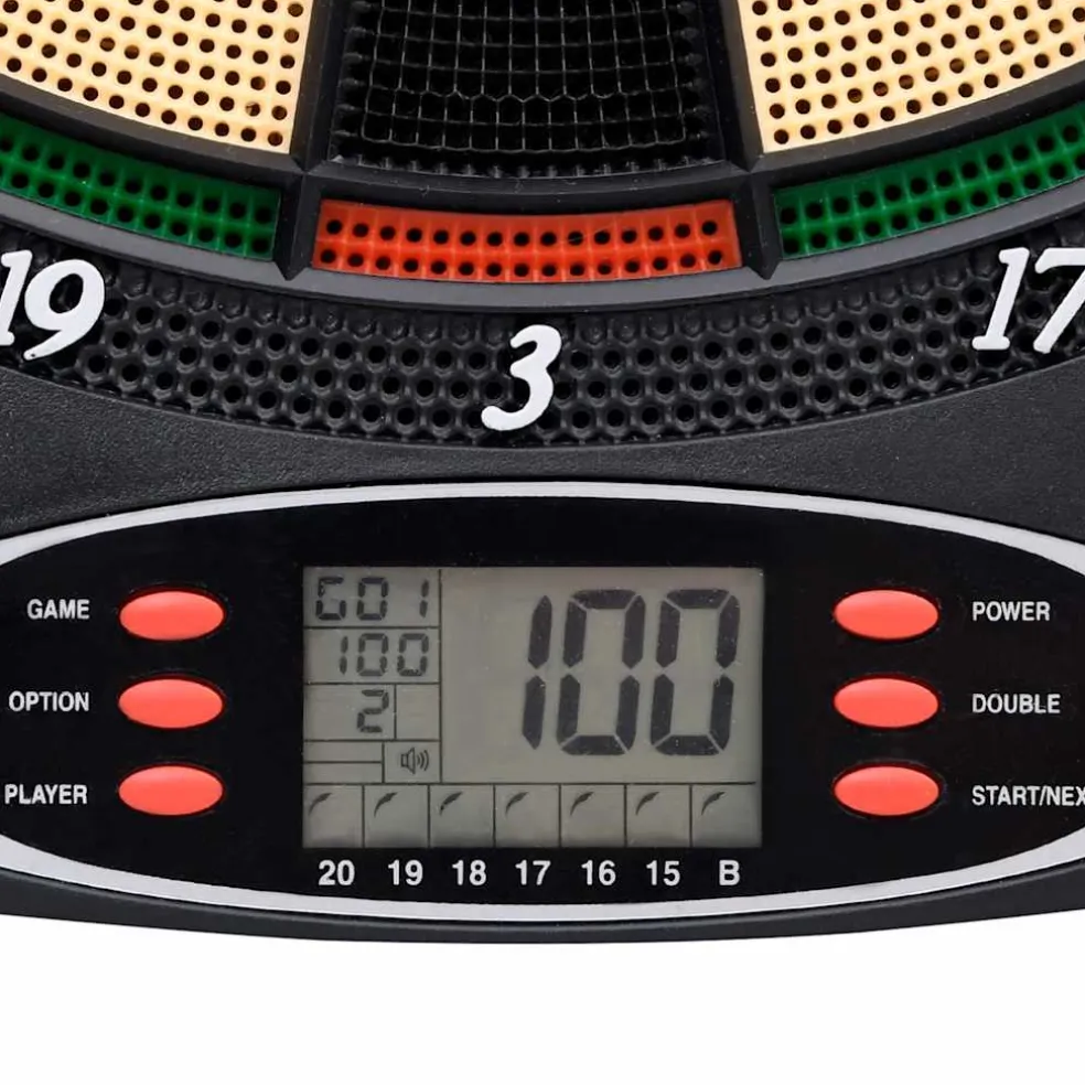 vidaXL Dartbord elektrisch met darts polypropeen zwart