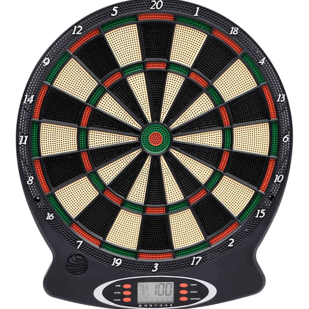 vidaXL Dartbord elektrisch met darts polypropeen zwart