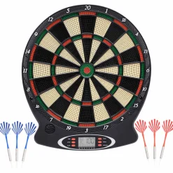 vidaXL Dartbord elektrisch met darts polypropeen zwart