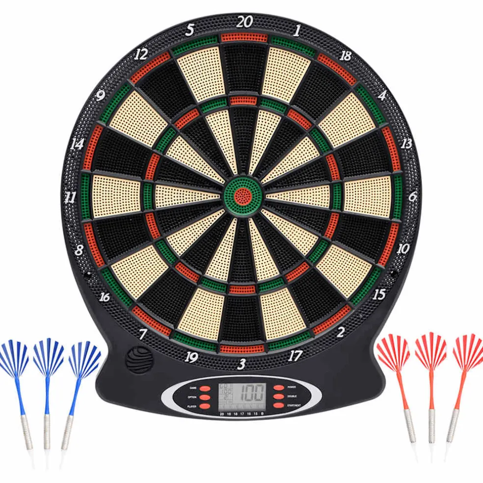 vidaXL Dartbord elektrisch met darts polypropeen zwart