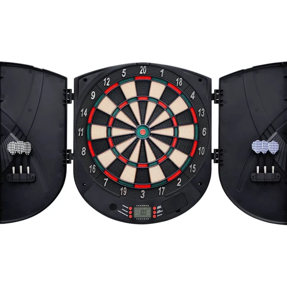 vidaXL Dartbord elektrisch met darts polypropeen zwart
