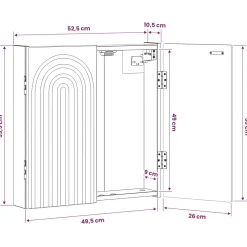 vidaXL Dartbord Kabinet ALKMAAR Wit 52,5 x 10,5 x 53,5 cm Bewerkt hout