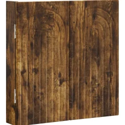 vidaXL Dartbord Kabinet ALKMAAR Gerookt eiken 52,5 x 10,5 x 53,5 cm
