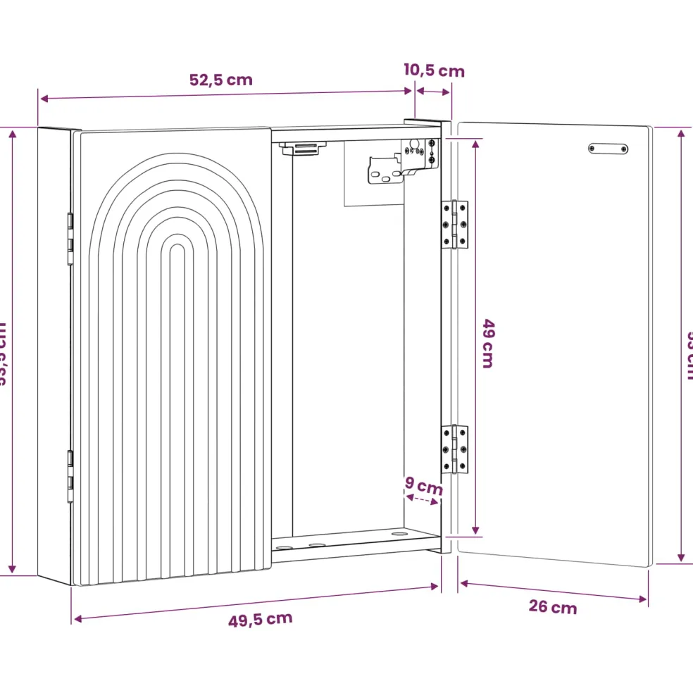 vidaXL Dartbord Kabinet ALKMAAR Gerookt eiken 52,5 x 10,5 x 53,5 cm