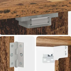 vidaXL Dartbord Kabinet ALKMAAR Oud hout 52,5 x 10,5 x 53,5 cm