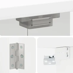 vidaXL Dartbord Kabinet ARNHEM Wit 52,5 x 10,5 x 53,5 cm Bewerkt hout