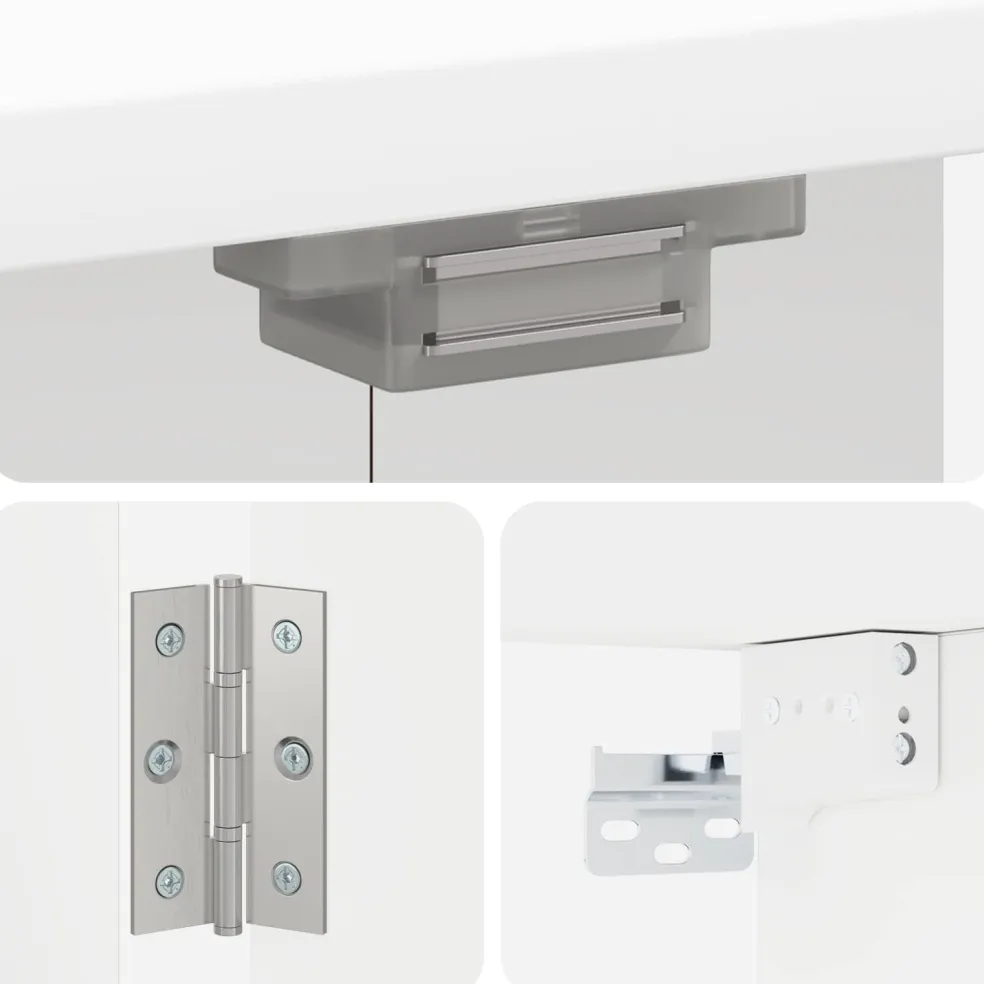 vidaXL Dartbord Kabinet ARNHEM Wit 52,5 x 10,5 x 53,5 cm Bewerkt hout