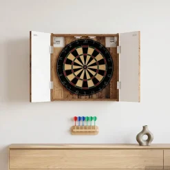 vidaXL Dartbord Kabinet ARNHEM Oud hout 52,5 x 10,5 x 53,5 cm