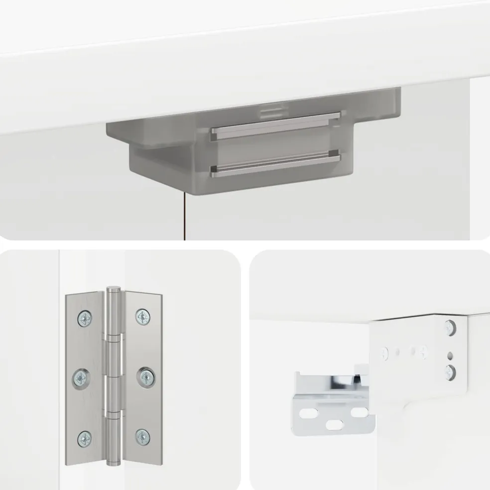 vidaXL Dartbord Kabinet ARNHEM Hoogglans Wit 52,5 x 10,5 x 53,5 cm