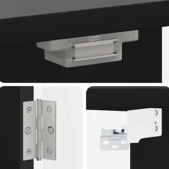 vidaXL Dartbord Kabinet ARNHEM Zwart 52,5 x 10,5 x 53,5 cm