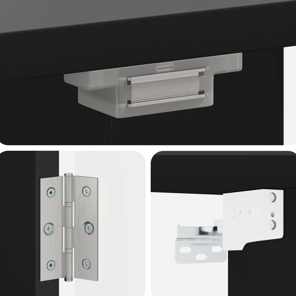 vidaXL Dartbord Kabinet ARNHEM Zwart 52,5 x 10,5 x 53,5 cm