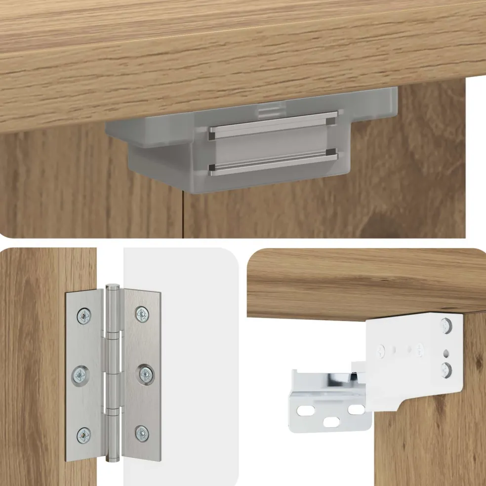 vidaXL Dartbord Kabinet ARNHEM Artisanaal eiken 52,5 x 10,5 x 53,5 cm