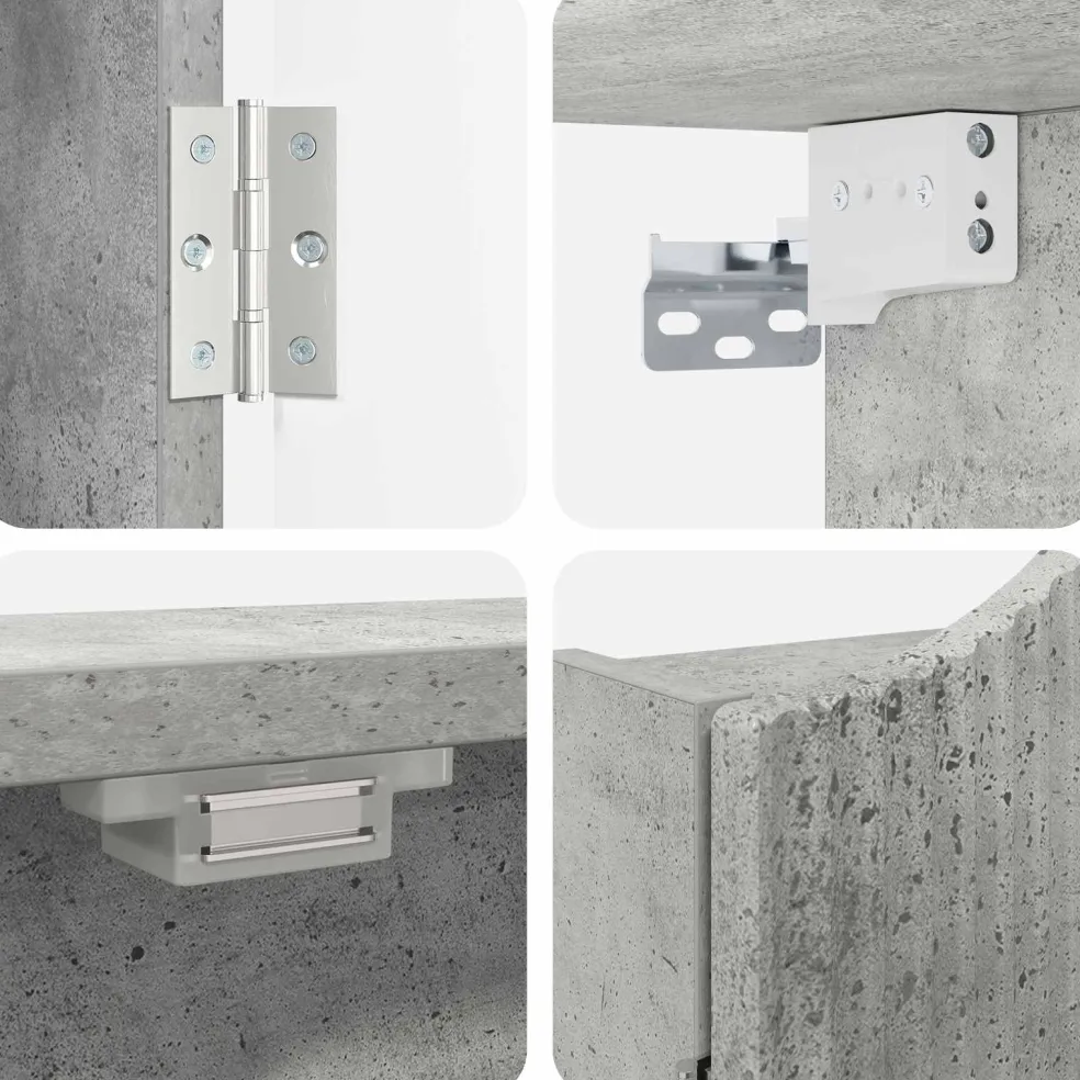 vidaXL Dartbord Kabinet Betongrijs 56 x 12 x 63 cm Bewerkt hout