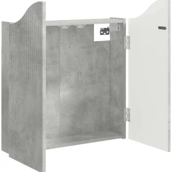 vidaXL Dartbord Kabinet Betongrijs 56 x 12 x 63 cm Bewerkt hout