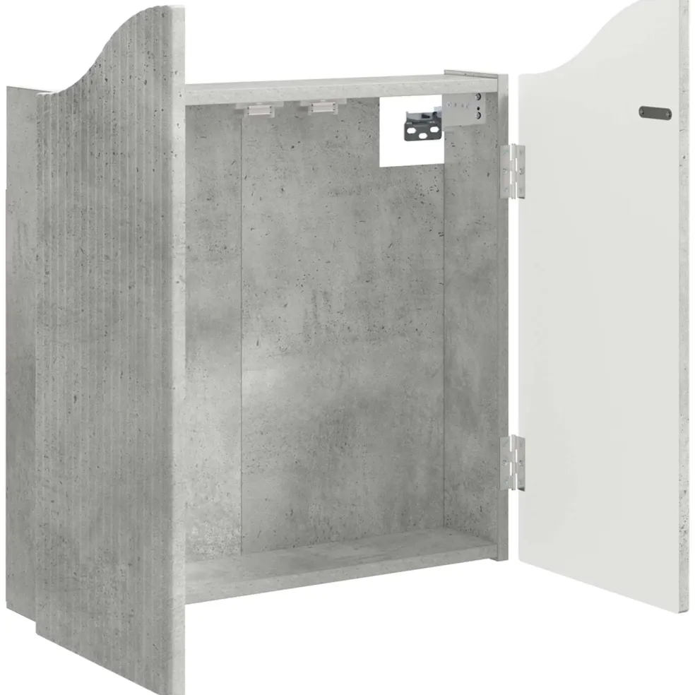 vidaXL Dartbord Kabinet Betongrijs 56 x 12 x 63 cm Bewerkt hout