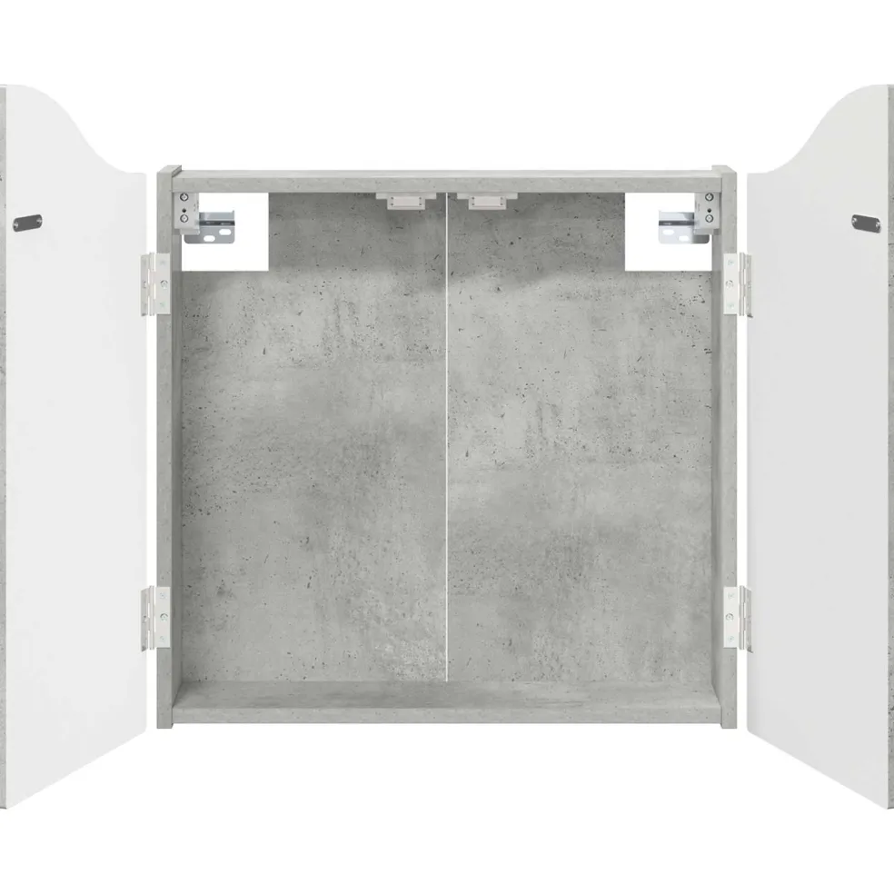 vidaXL Dartbord Kabinet Betongrijs 56 x 12 x 63 cm Bewerkt hout