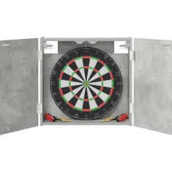 vidaXL Dartbord Kabinet Betongrijs 56 x 12 x 53,5 cm Bewerkt hout