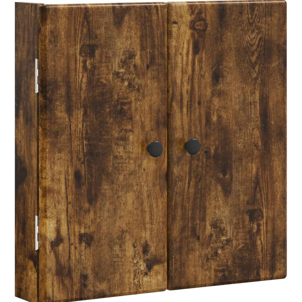 vidaXL Dartbord Kabinet BREDA Gerookt eiken 52,5 x 10,5 x 53,5 cm