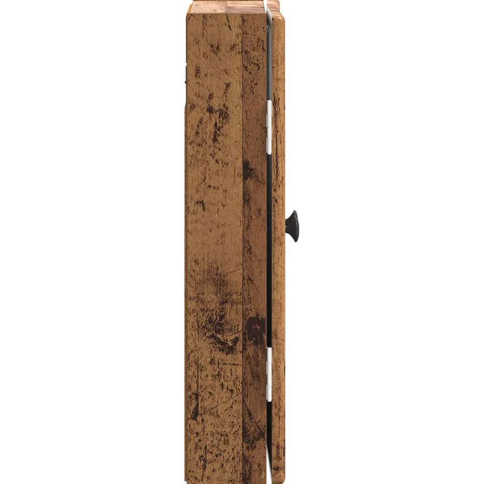 vidaXL Dartbord Kabinet BREDA Oud hout 52,5 x 10,5 x 53,5 cm