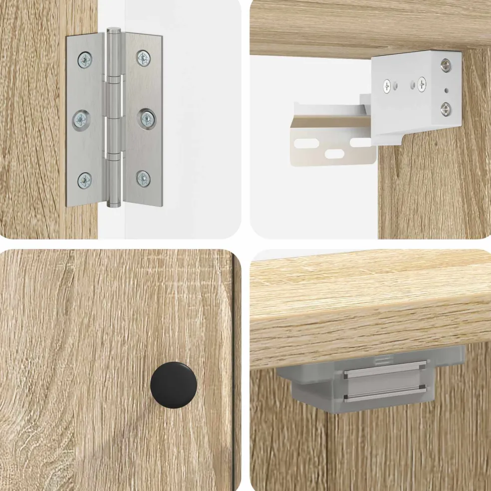 vidaXL Dartbord Kabinet BREDA Sonoma Eiken 52,5 x 10,5 x 53,5 cm