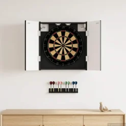 vidaXL Dartbord Kabinet DELFT Zwart 52,5 x 10,5 x 53,5 cm Bewerkt hout