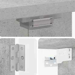 vidaXL Dartbord Kabinet DELFT Betongrijs 52,5 x 10,5 x 53,5 cm