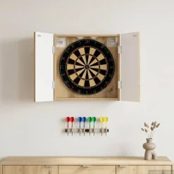 vidaXL Dartbord Kabinet DELFT Artisanaal eiken 52,5 x 10,5 x 53,5 cm