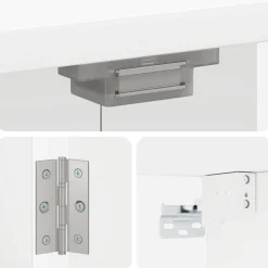 vidaXL Dartbord Kabinet DELFT Hoogglans Wit 52,5 x 10,5 x 53,5 cm