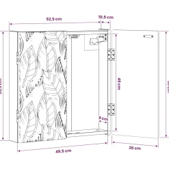 vidaXL Dartbord Kabinet DELFT Grijs Sonoma 52,5 x 10,5 x 53,5 cm