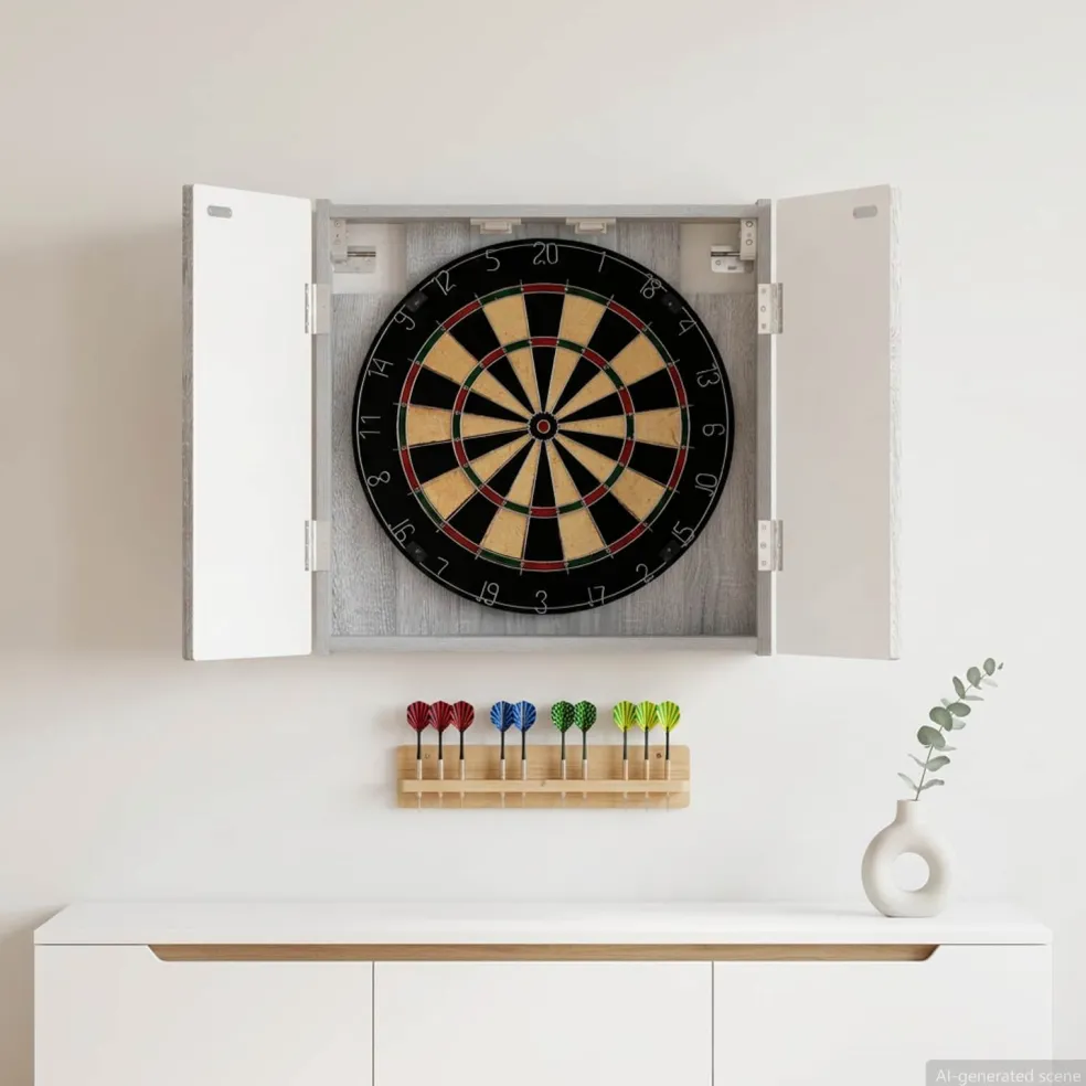 vidaXL Dartbord Kabinet DELFT Grijs Sonoma 52,5 x 10,5 x 53,5 cm